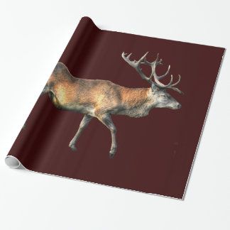 Red Deer Stag Wildlife Animal Design Wrapping Paper