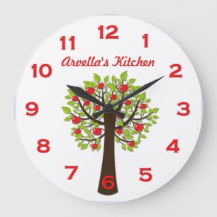 Red Delicious Apple Tree Personalized Wall Clock