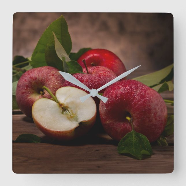Red Delicious Apples  Large Clock (Front)