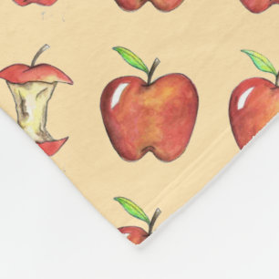 Red Delicious Apples School Teacher Teaching Fruit Fleece Blanket