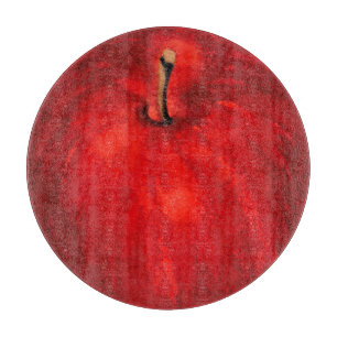 'Red Delicious' Watercolor Apple Cutting Board