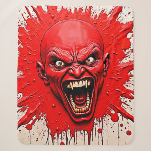 Red Demon Fury Art Sherpa Blanket