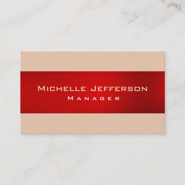 Red Desert Sand Manager Business Card (Front)