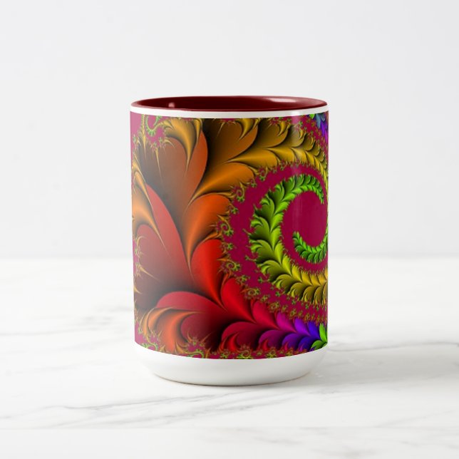 Red Design Pattern Mug (Center)