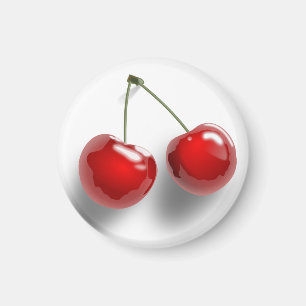 Red Dessert Glazed Cherries Magnet