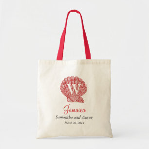 Red Destination Wedding Tote Bags Caribbean