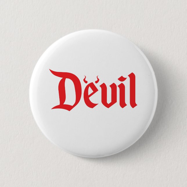 Red devil 2 inch round button (Front)
