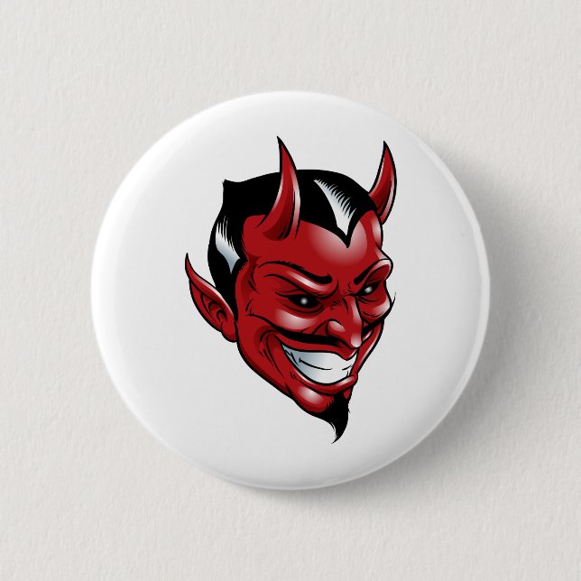 Red Devil 2 Inch Round Button (Front)
