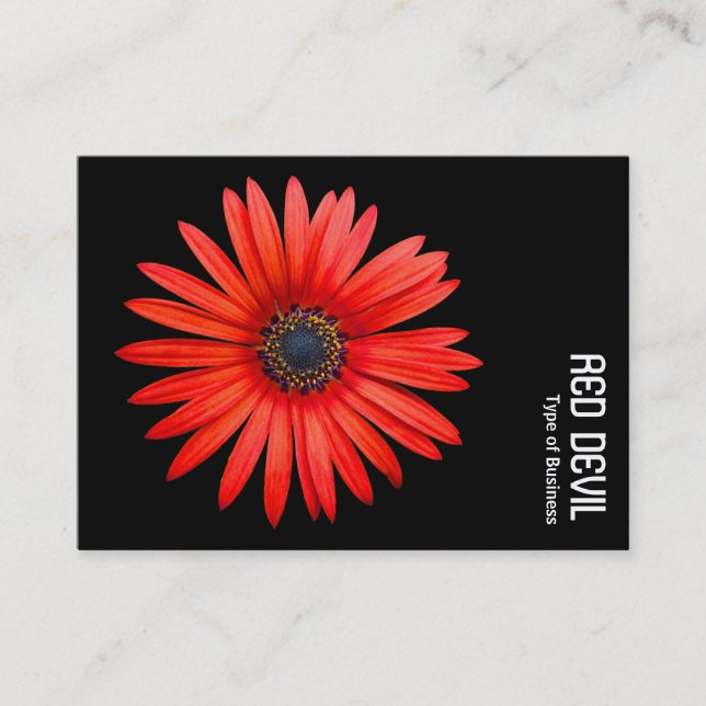 RED DEVIL - Black Business Card (Front)