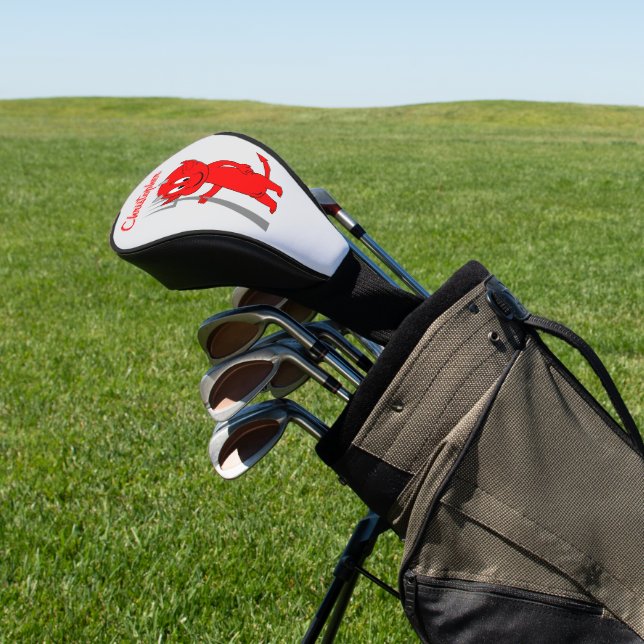 Red Devil Design Golf Head Cover (In Situ)