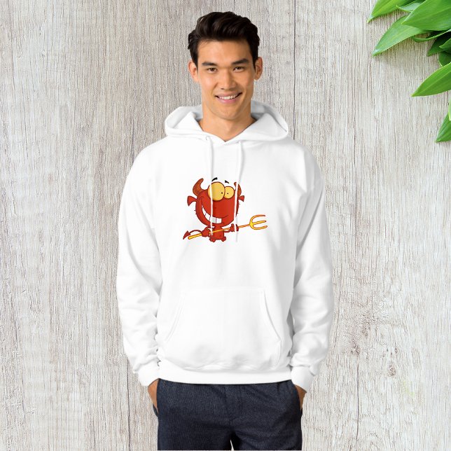 Red Devil Holding A Pitchfork Mens Hoodie (Creator Uploaded)