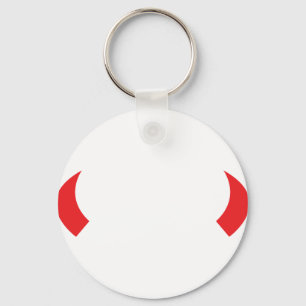 red devil horns icon keychain