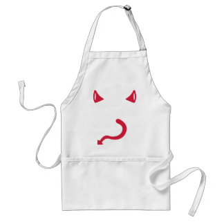 Red devil horns tail standard apron