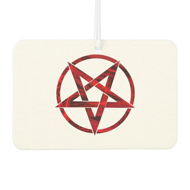 Red Devil Pentagram Air Freshener (Front)