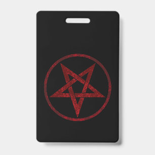 Red Devil Pentagram Badge