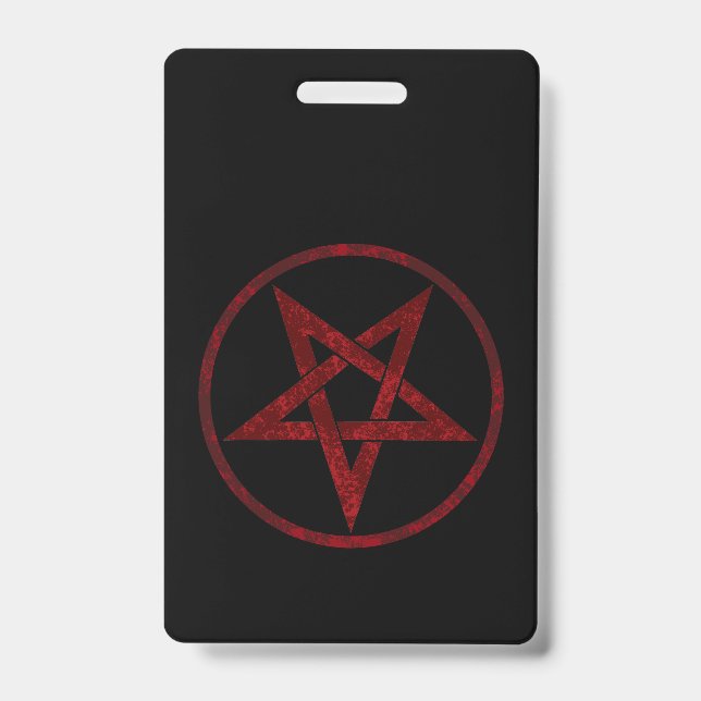 Red Devil Pentagram Badge (Front)