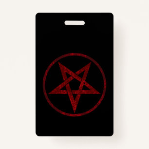 Red Devil Pentagram Badge