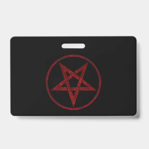 Red Devil Pentagram Badge
