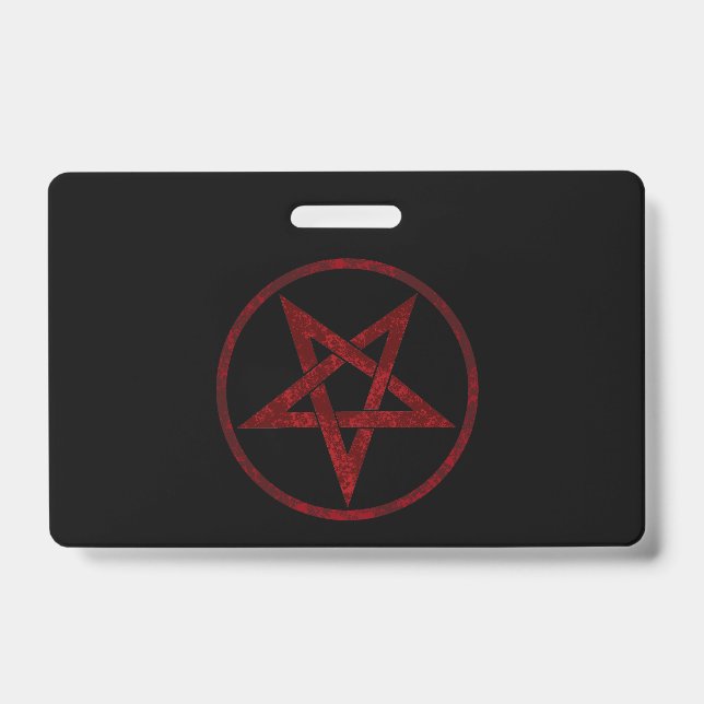 Red Devil Pentagram Badge (Front)