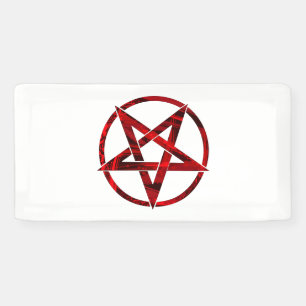 Red Devil Pentagram Banner