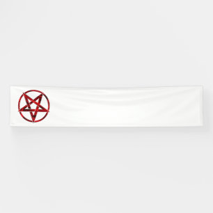 Red Devil Pentagram Banner