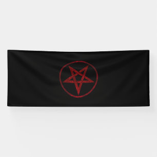 Red Devil Pentagram Banner