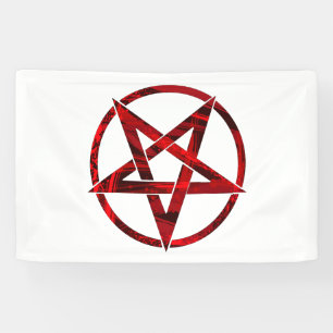 Red Devil Pentagram Banner