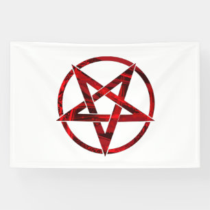 Red Devil Pentagram Banner