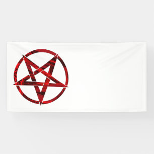 Red Devil Pentagram Banner