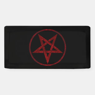 Red Devil Pentagram Banner
