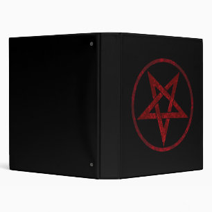 Red Devil Pentagram Binder