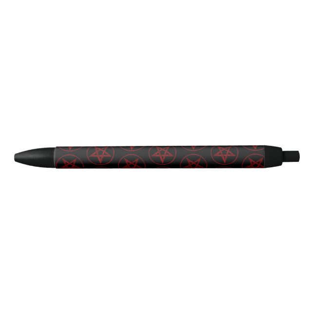Red Devil Pentagram Black Ink Pen (Front)