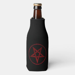 Red Devil Pentagram Bottle Cooler