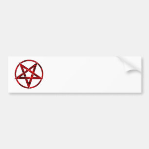 Red Devil Pentagram Bumper Sticker