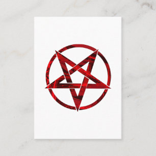 Red Devil Pentagram Business Card