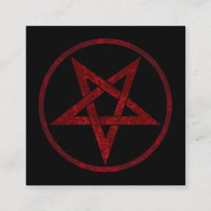 Red Devil Pentagram Calling Card