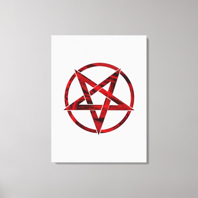 Red Devil Pentagram Canvas Print (Front)