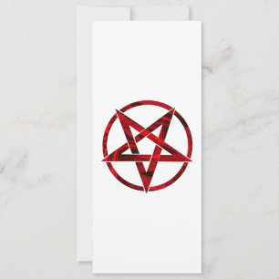Red Devil Pentagram Card