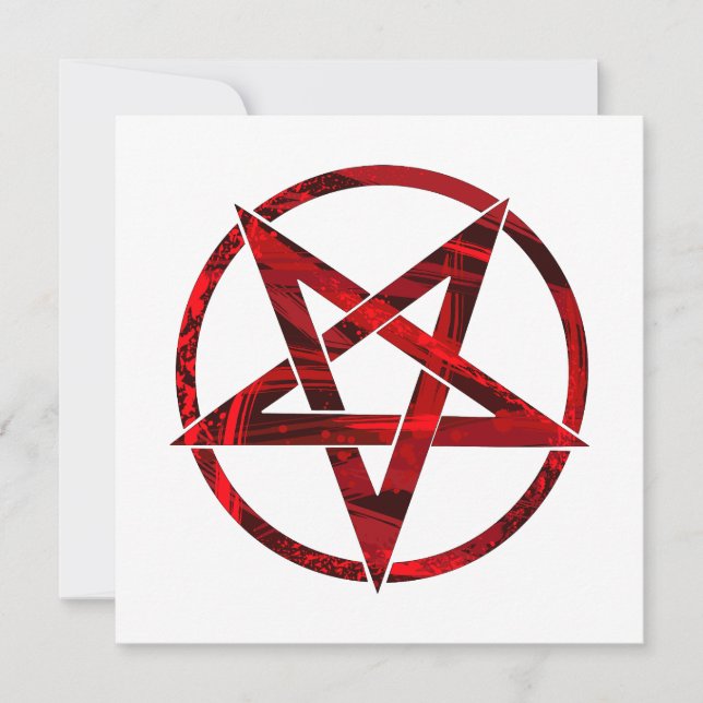 Red Devil Pentagram Card (Front)
