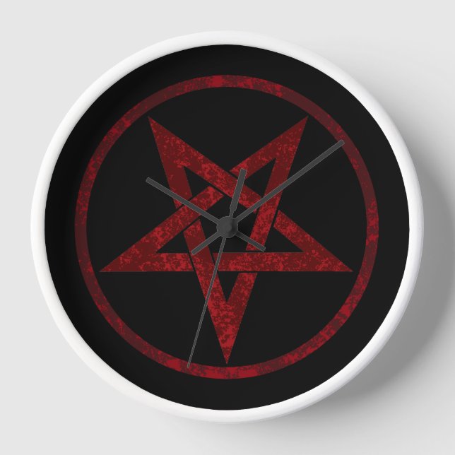 Red Devil Pentagram Clock (Front)