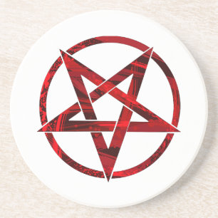 Red Devil Pentagram Coaster