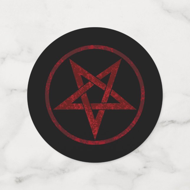 Red Devil Pentagram Confetti (Medium Front)