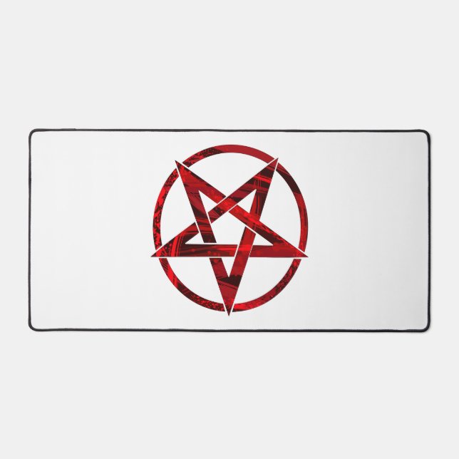 Red Devil Pentagram Desk Mat (Front)