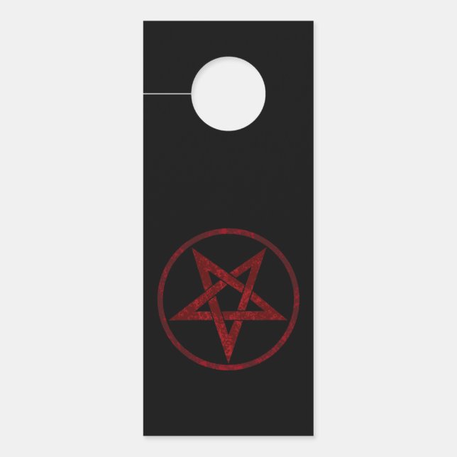 Red Devil Pentagram Door Hanger (Front)
