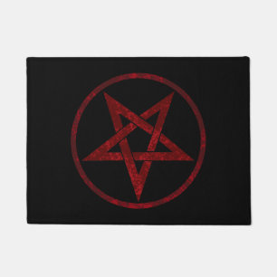 Red Devil Pentagram Doormat