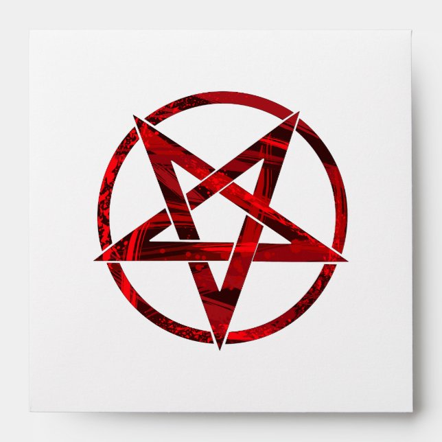 Red Devil Pentagram Envelope (Front)