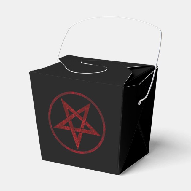 Red Devil Pentagram Favor Box (Front Side)