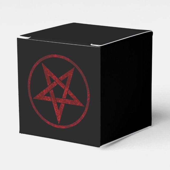 Red Devil Pentagram Favor Box (Front Side)