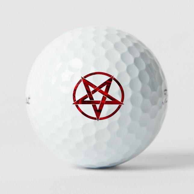 Red Devil Pentagram Golf Balls (Front)