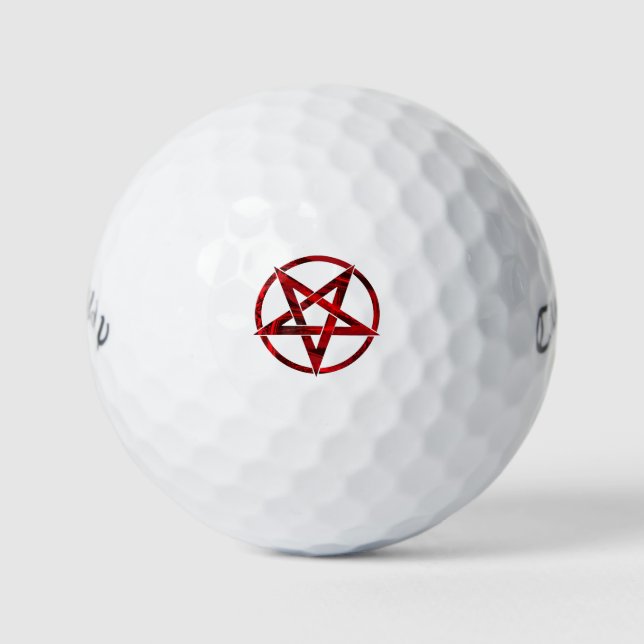 Red Devil Pentagram Golf Balls (Front)